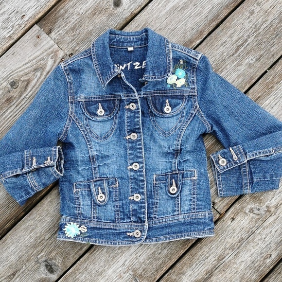 Point Zero Girls jean jacket. Size 6. EUC - Picture 1 of 5